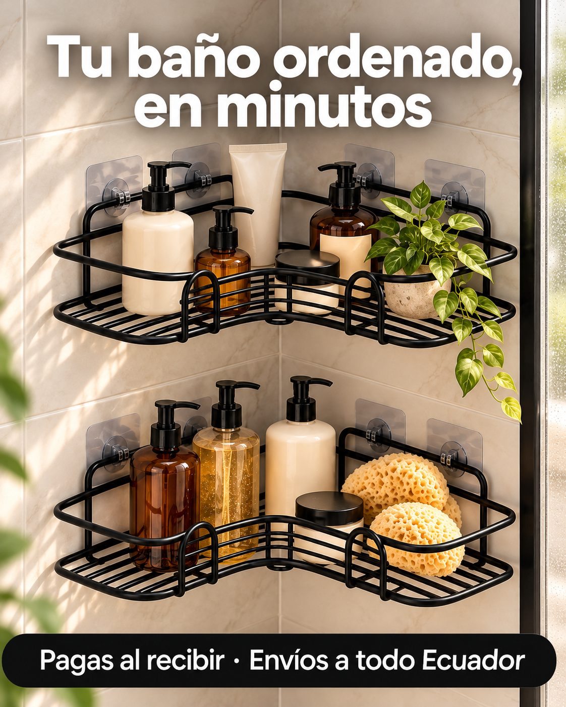 CornerFit™ | Estante esquinero para ducha