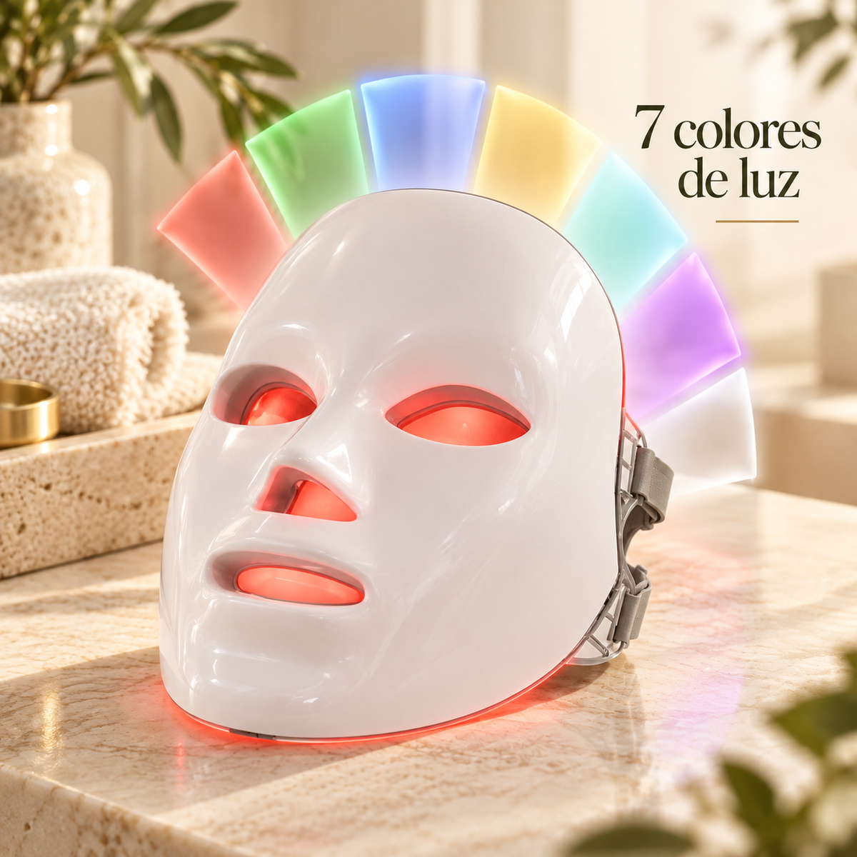 GlowMask: mascarilla LED con 7 colores de luz