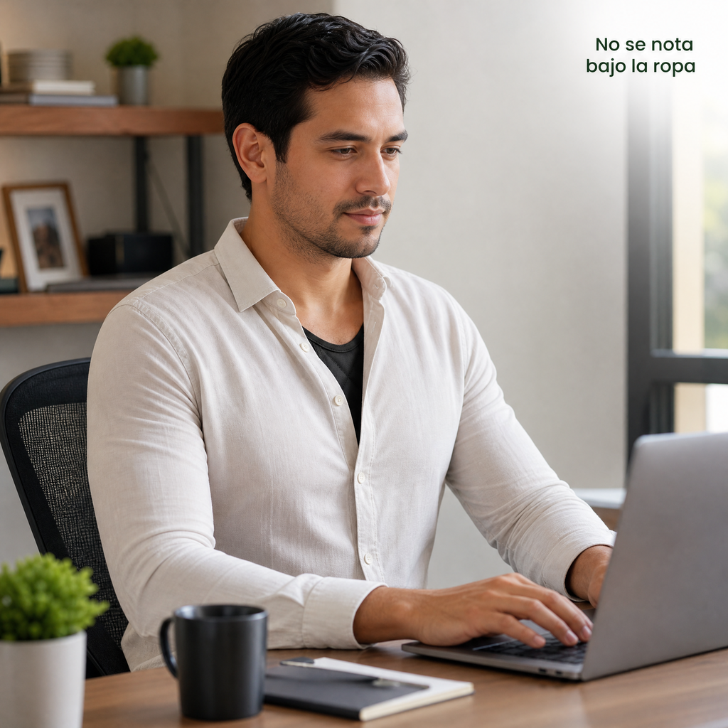 PostureFit bajo la ropa en la oficina